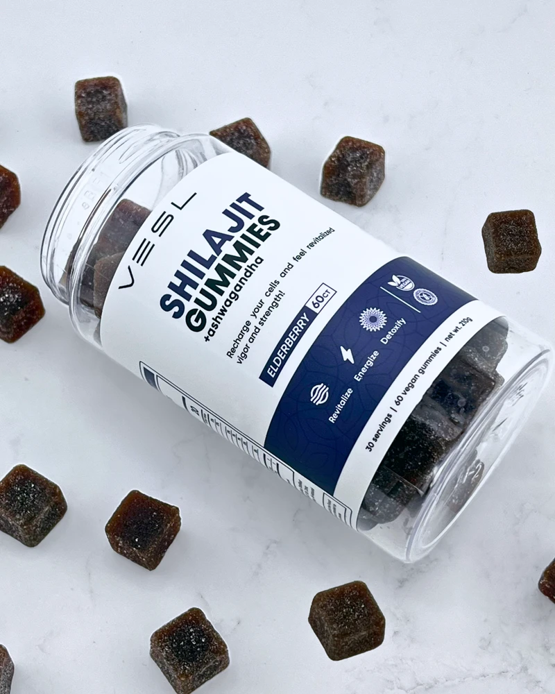 Experience the benefits of pure shilajit​ with Shilajit Gummies—a delicious way to naturally boost energy, enhance recovery, and support wellness with fulvic acid, 40+ trace of minerals, and antioxidants.